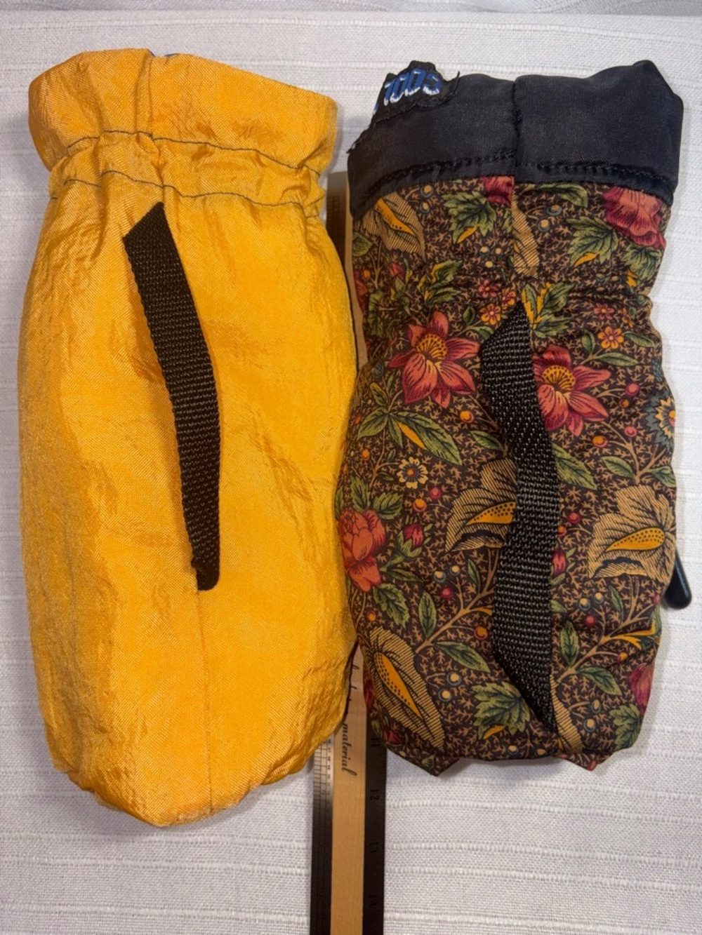 2 Cool Tote Wine Bottle Insulated Bags Autumn Floral and Yellow Lightweight